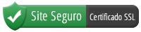 Selo de certificado SSL ativo, site seguro