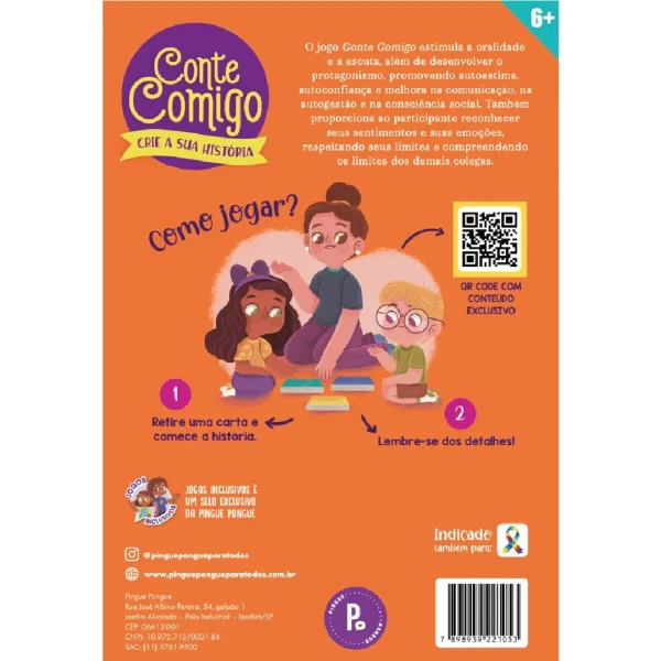 Contracapa do livro do jogo - Conte comigo