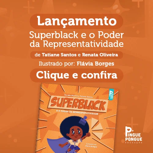 Banner de lançamento do livro Superblack